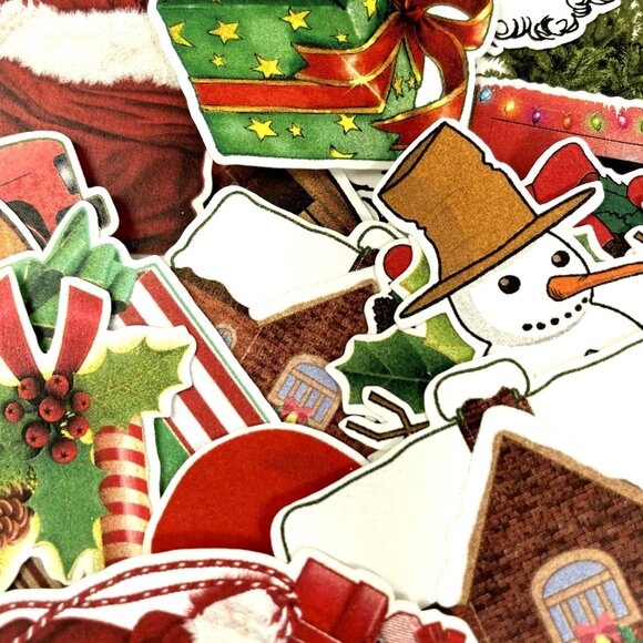 Lot 45 Plus Christmas Ephemera Pieces Fun Junk Journal Scrapbooking Die Cuts u - Picture 2 of 4